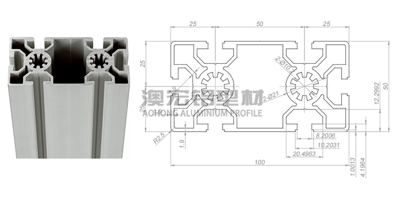 50100欧标工业铝型材